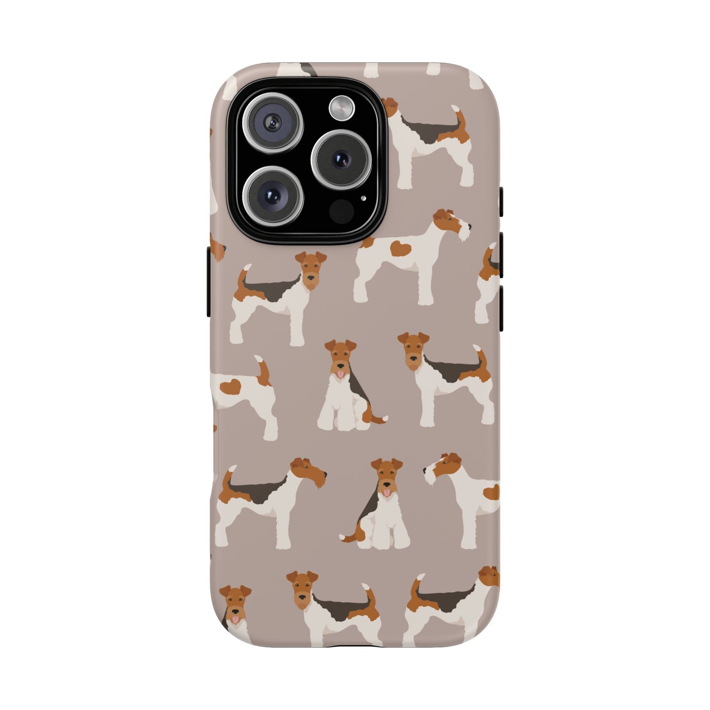 Dog Lover Tough Case - Stylish Phone Case Featuring Playful Fox Terriers