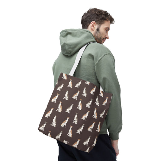 Grey Hound Dog Pattern Tote Bag - Perfect for Pet Lovers!