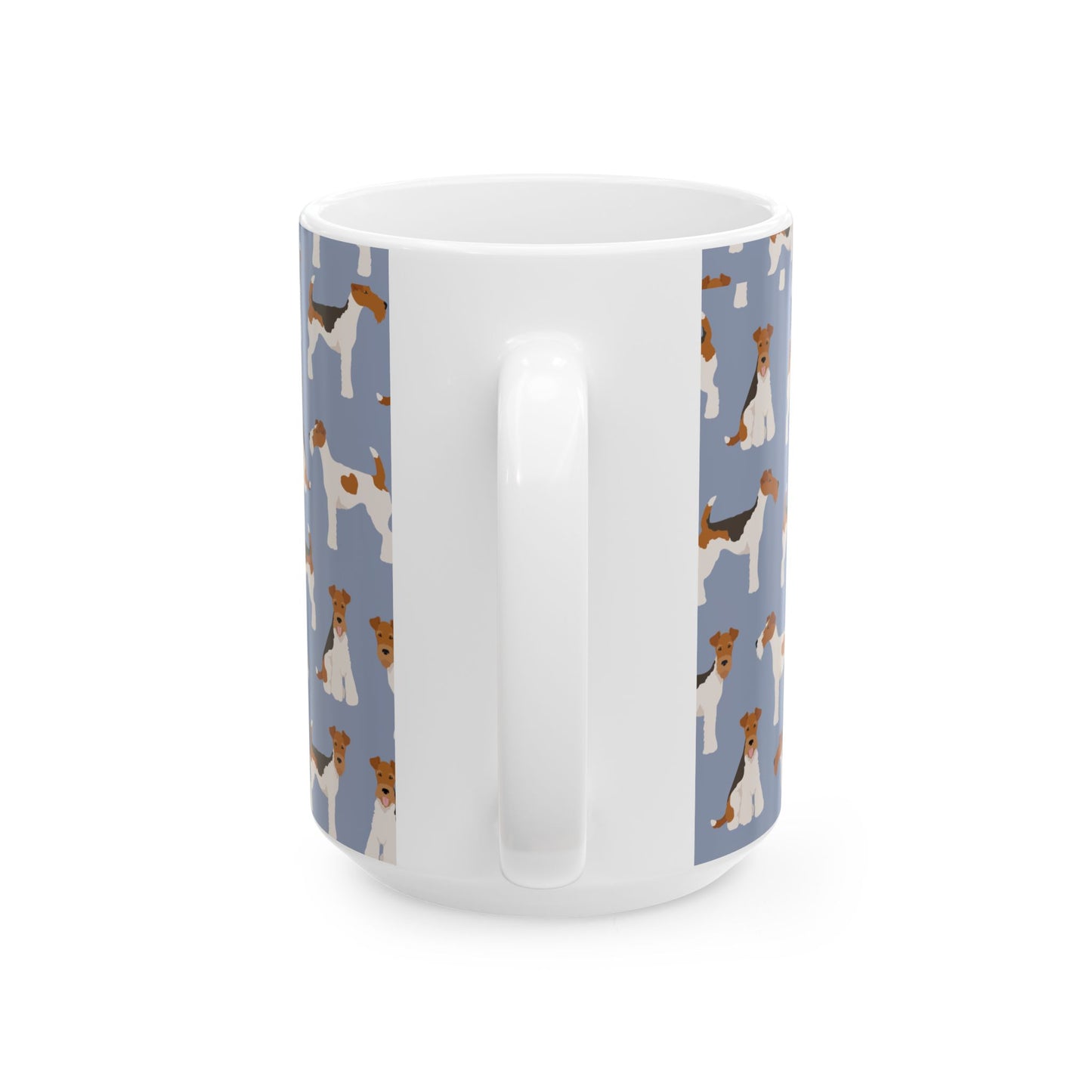 Whimsical Fox Terrier Ceramic Mug – Dog Lover’s Coffee Cup, 11oz & 15oz