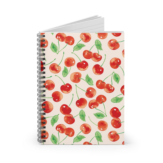 Cherry Blossom Spiral Notebook - Ruled Line | Cute Garden Inspired Journal for Students & Artists