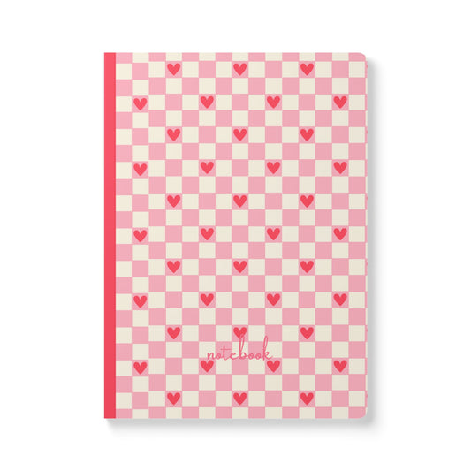 Cute Heart Pattern Softcover Journal | Perfect for Daily Journaling & Note-Taking