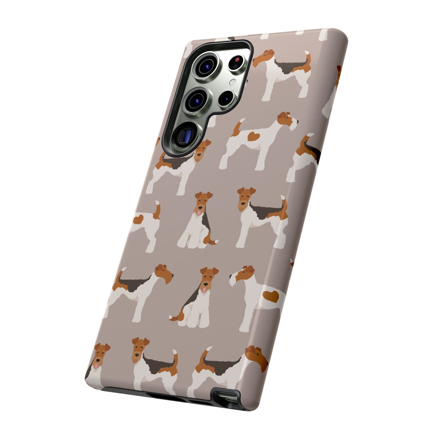 Dog Lover Tough Case - Stylish Phone Case Featuring Playful Fox Terriers
