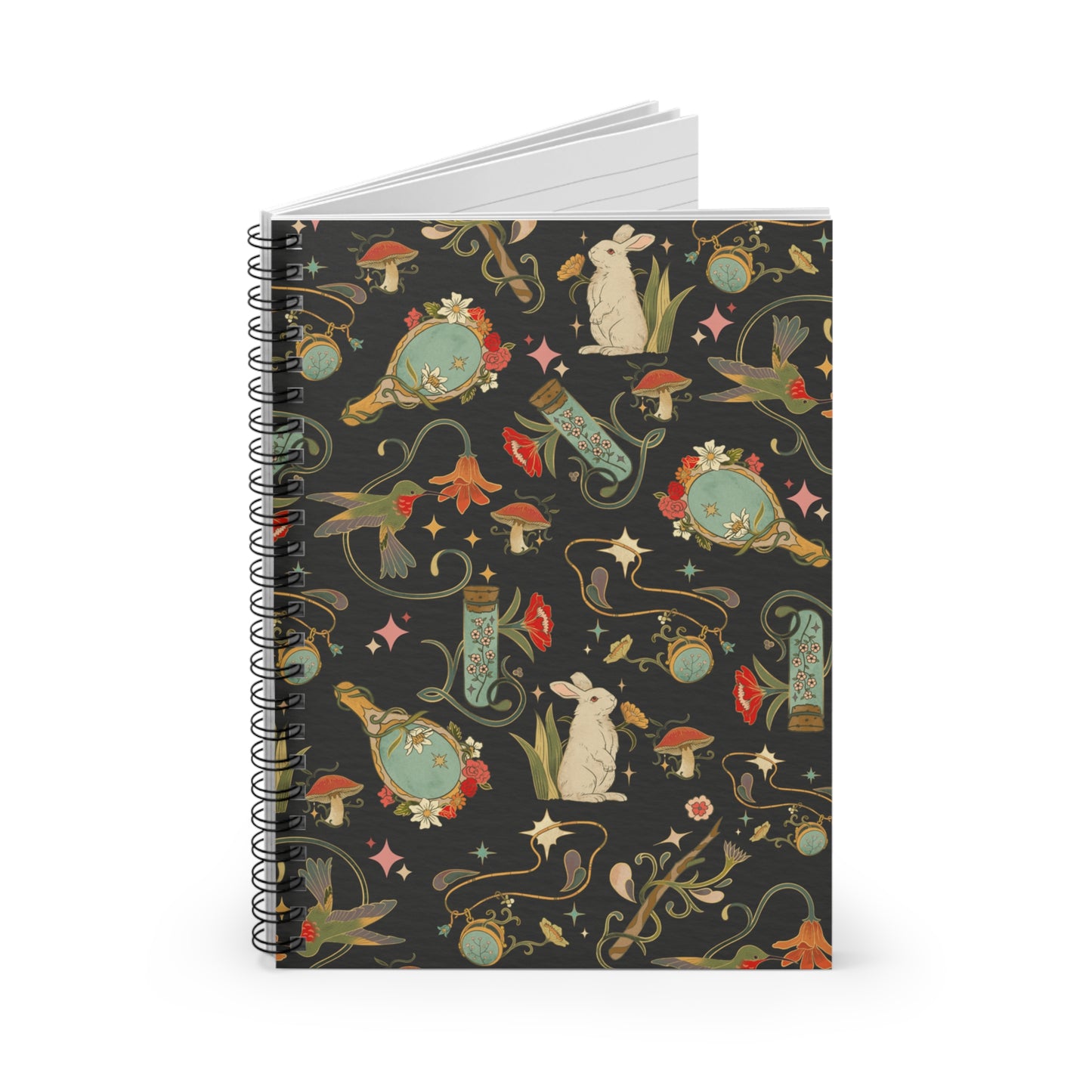 Whimsical Floral Spiral Notebook - Ruled Line for Creative Souls