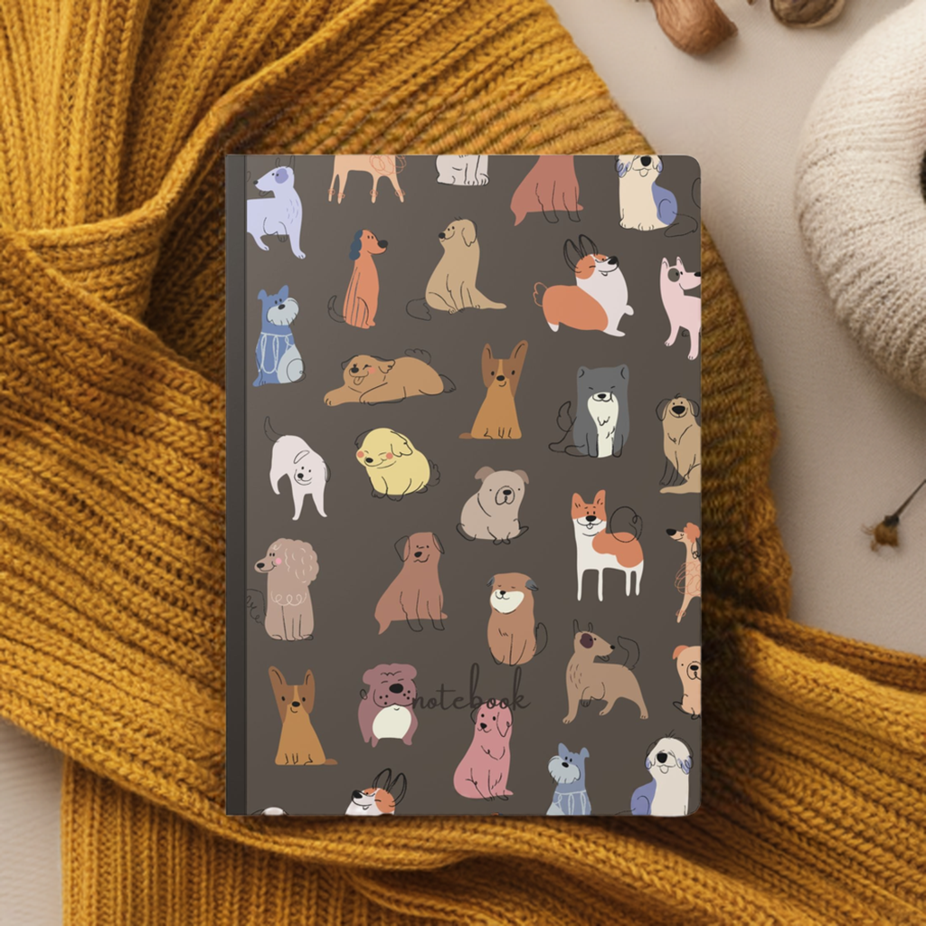 Adorable Dog-Themed Softcover Journal - Perfect for Pet Lovers